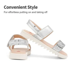 Girls Glittering Strap Flat Sandals