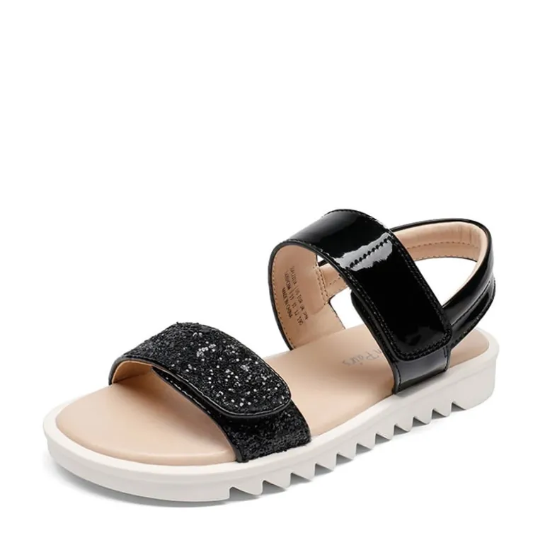 Girls Glittering Strap Flat Sandals