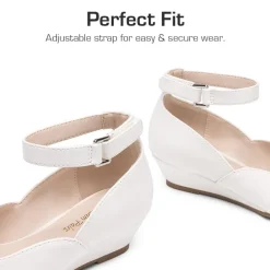 Girls’ Glitter Strap Comfort Pumps
