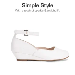 Girls’ Glitter Strap Comfort Pumps