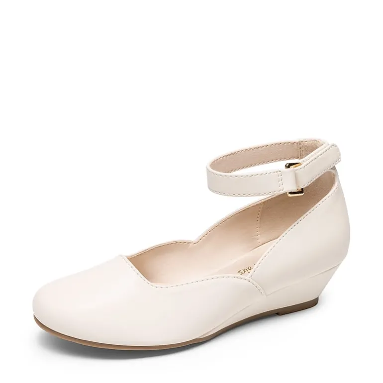 Girls’ Glitter Strap Comfort Pumps