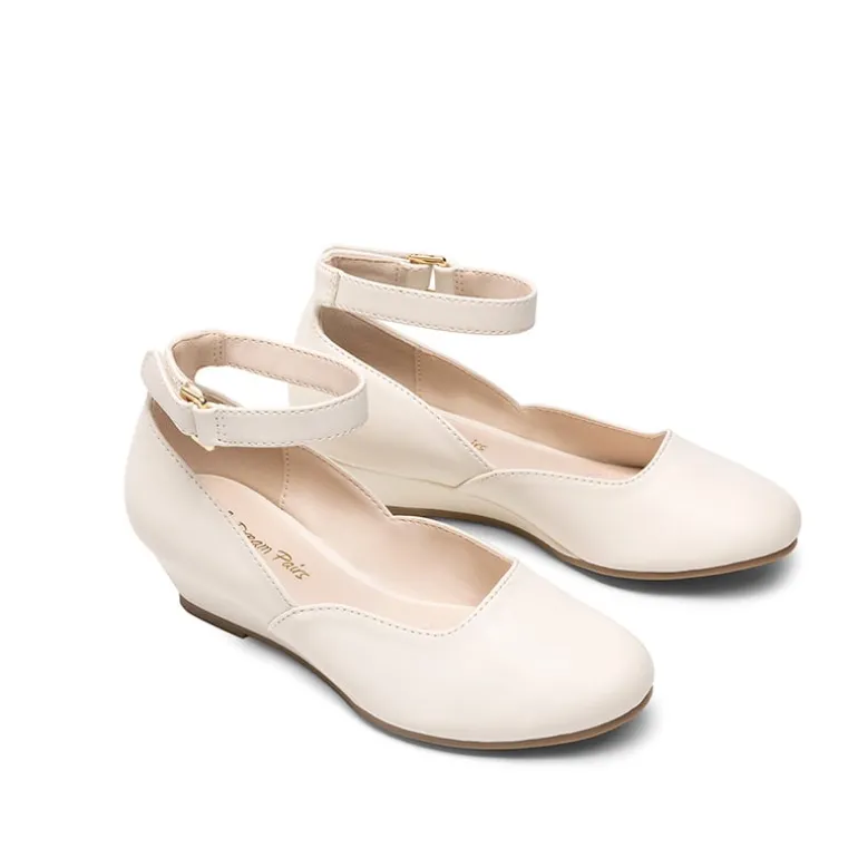 Girls’ Glitter Strap Comfort Pumps