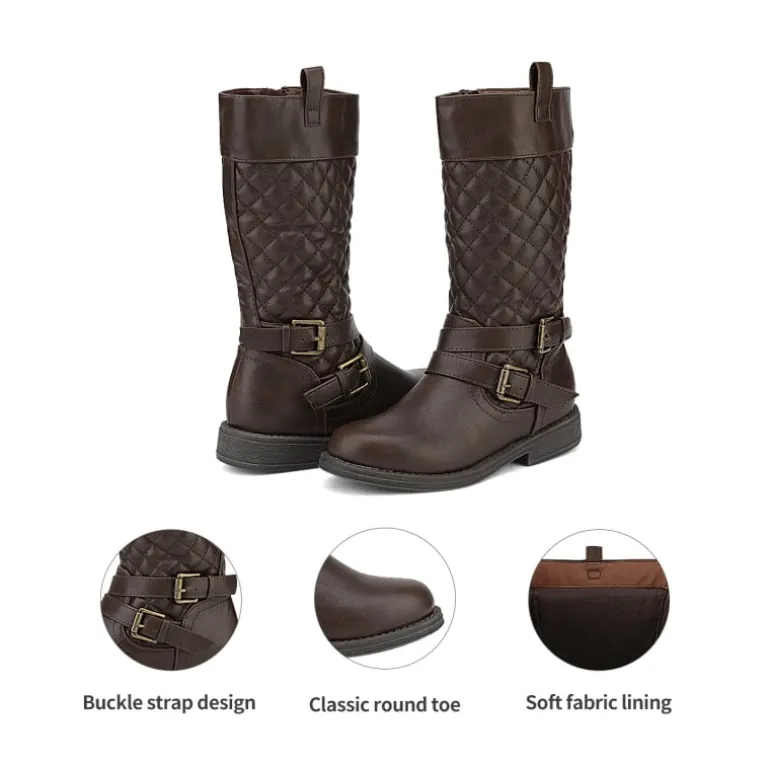Girls Knee High Fashion Riding Boots