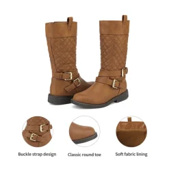Girls Knee High Fashion Riding Boots