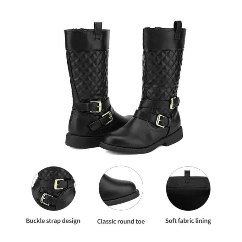 Girls Knee High Fashion Riding Boots