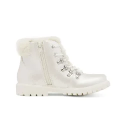 Girls' Lace-Up Faux Fur Ankle Boots