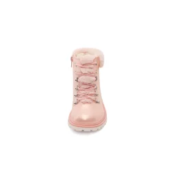 Girls' Lace-Up Faux Fur Ankle Boots