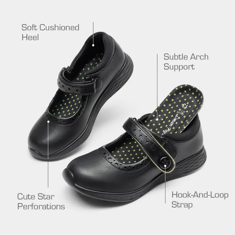 Girls’ Lightweight Star Cutout Mary Jane Shoes