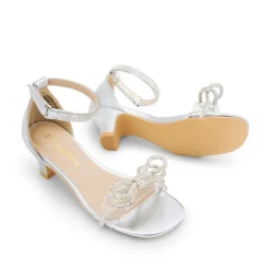 Girls Low Heel Ankle Strap Sandals