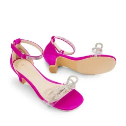 Girls Low Heel Ankle Strap Sandals