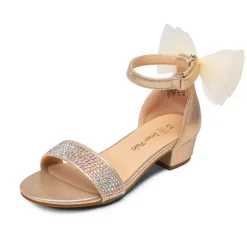 Girls Low Heel Dress Sandals