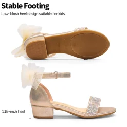 Girls Low Heel Dress Sandals