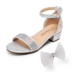 Girls Low Heel Dress Sandals