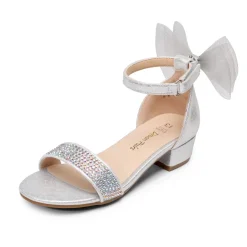 Girls Low Heel Dress Sandals