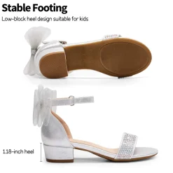 Girls Low Heel Dress Sandals