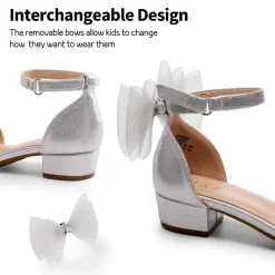 Girls Low Heel Dress Sandals