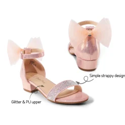 Girls Low Heel Dress Sandals