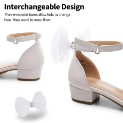 Girls Low Heel Dress Sandals