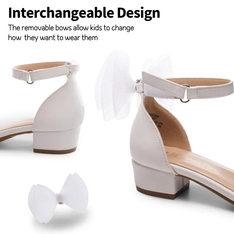 Girls Low Heel Dress Sandals