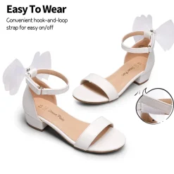 Girls Low Heel Dress Sandals