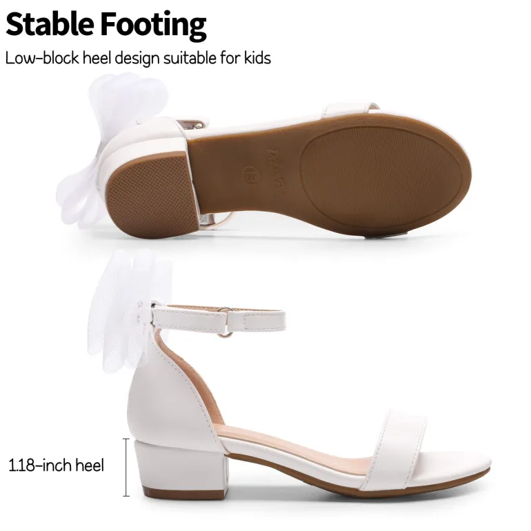 Girls Low Heel Dress Sandals