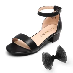 Girls Low Heel Dress Sandals