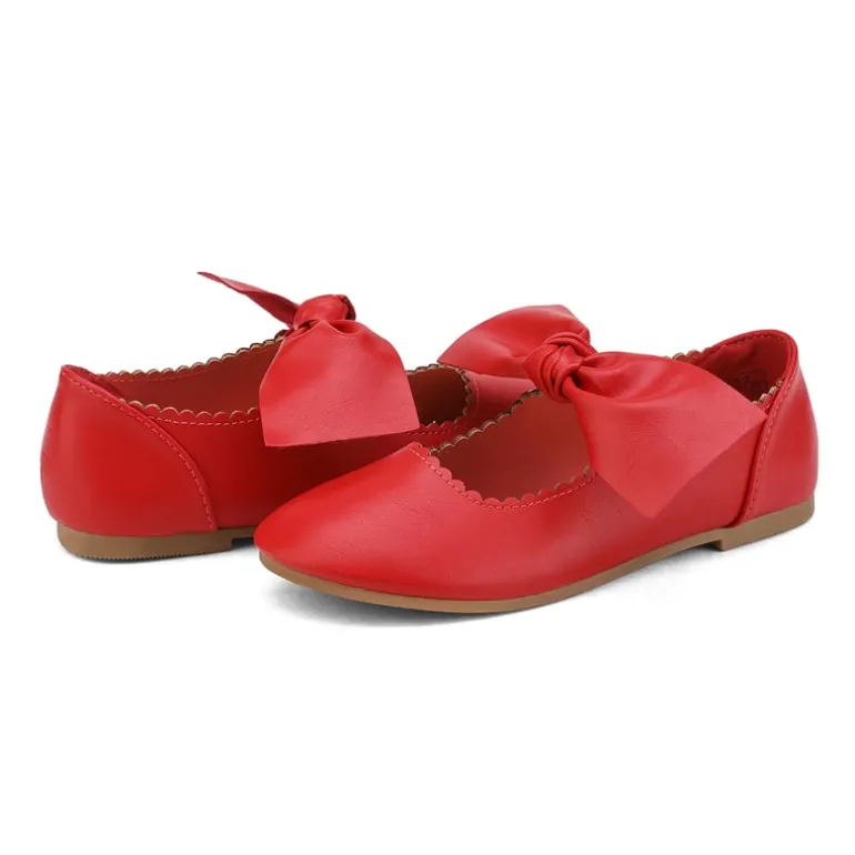 Girl's Mary Jane Bow Ballerina Flats