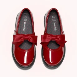 Girls' Mary Jane Bowknot Shoes with Hook-And-Loop Strap