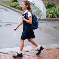 Girls' Mary Jane Bowknot Shoes with Hook-And-Loop Strap