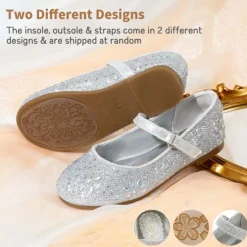 Girl's Mary Jane Buckle Rhinestone Flats
