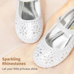 Girl's Mary Jane Buckle Rhinestone Flats