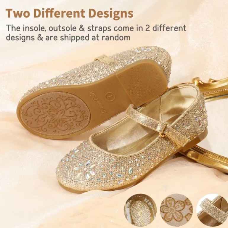 Girl's Mary Jane Buckle Rhinestone Flats