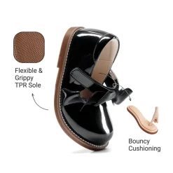 Girl's Mary Jane Dress Shoes with Removable Bow