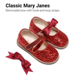 Girl's Mary Jane Dress Shoes with Removable Bow