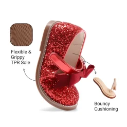 Girl's Mary Jane Dress Shoes with Removable Bow