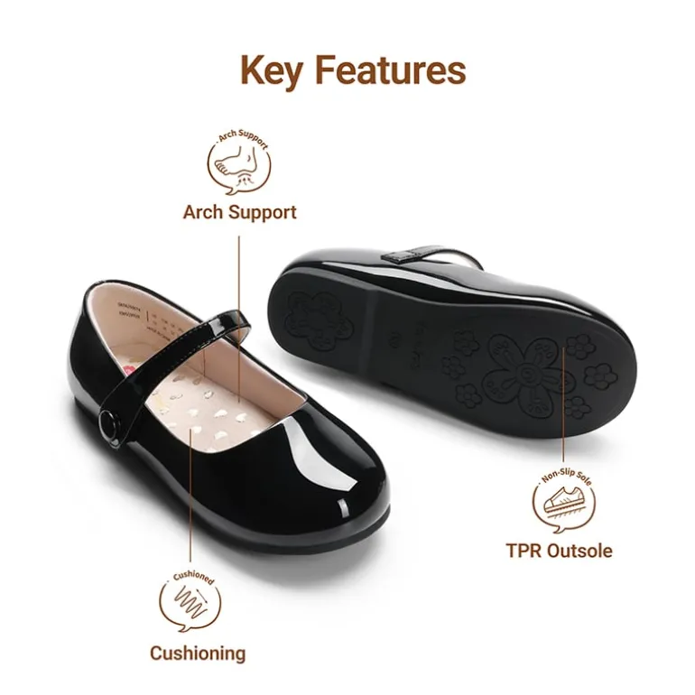 Girls’ Mary Jane Flats with Arch Support
