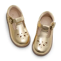 Girl's Mary Jane Flats with Floral Buckle