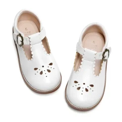 Girl's Mary Jane Flats with Floral Buckle