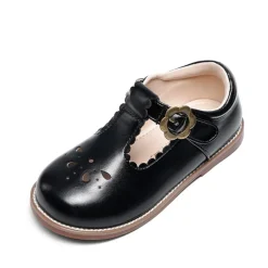 Girl's Mary Jane Flats with Floral Buckle