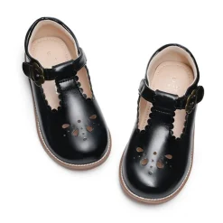 Girl's Mary Jane Flats with Floral Buckle