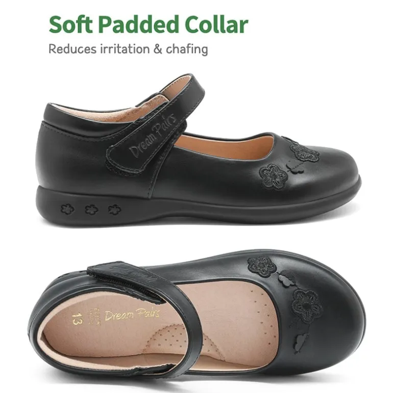 Girls Mary Jane Flower Dress Flats