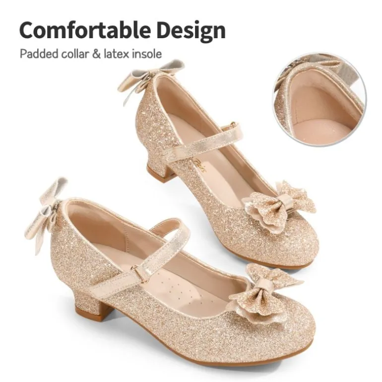 Girls Mary Jane Low Heel Dress Shoes