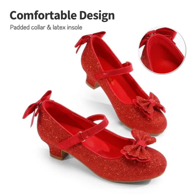 Girls Mary Jane Low Heel Dress Shoes