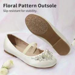 Girl's Mary Jane Pearl Ballerina Flats
