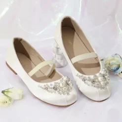 Girl's Mary Jane Pearl Ballerina Flats