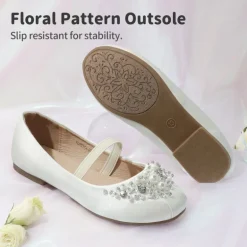 Girl's Mary Jane Pearl Ballerina Flats