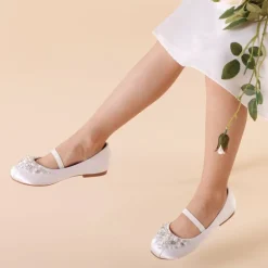 Girl's Mary Jane Pearl Ballerina Flats