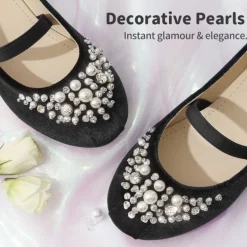 Girl's Mary Jane Pearl Ballerina Flats