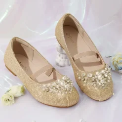 Girl's Mary Jane Pearl Ballerina Flats