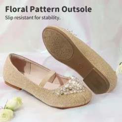 Girl's Mary Jane Pearl Ballerina Flats
